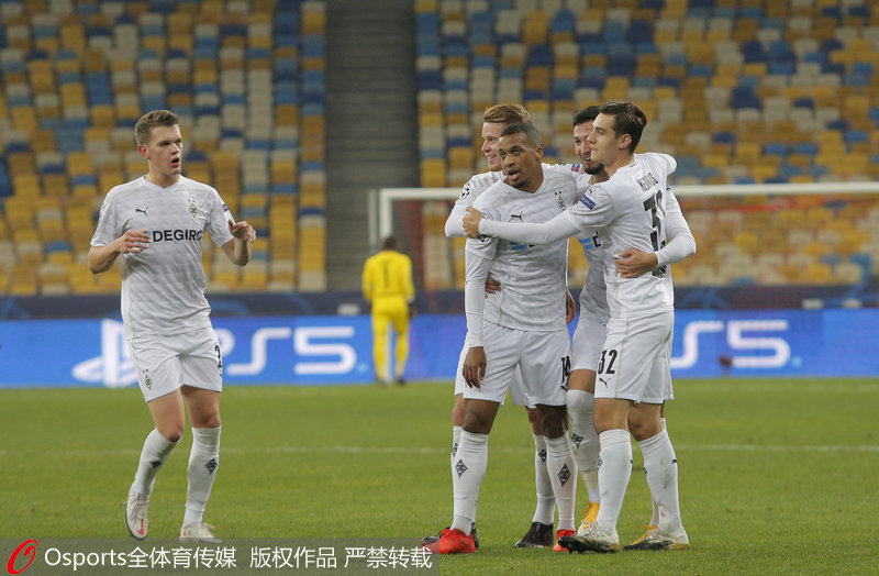  门兴格拉德巴赫中场核心施廷德尔传射建功  